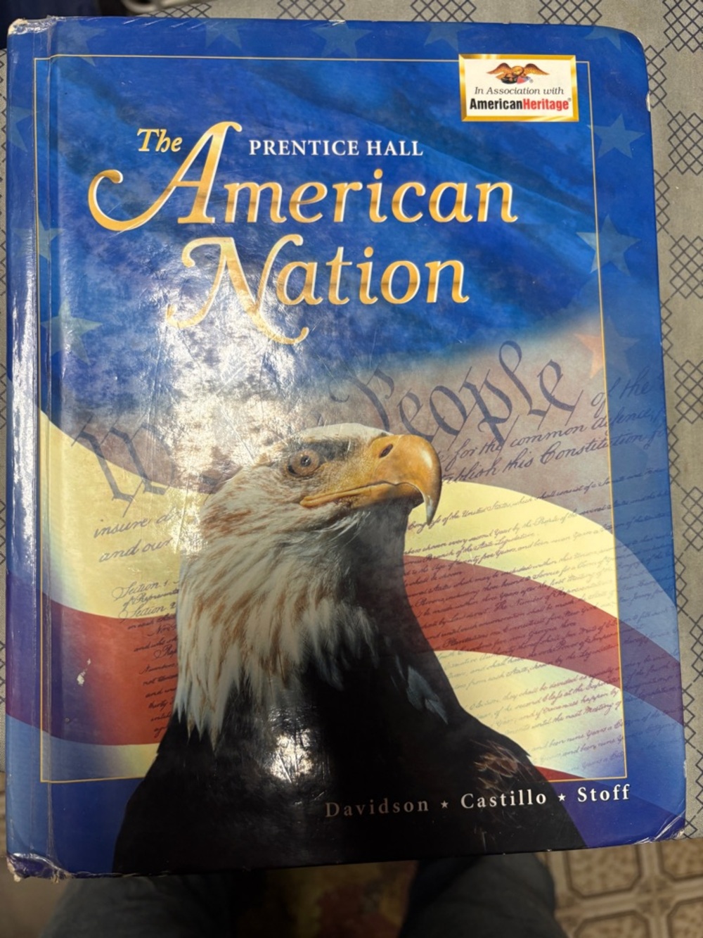 Prentice Hall The American Nation Hardcover Textbook - Blue, Red, White